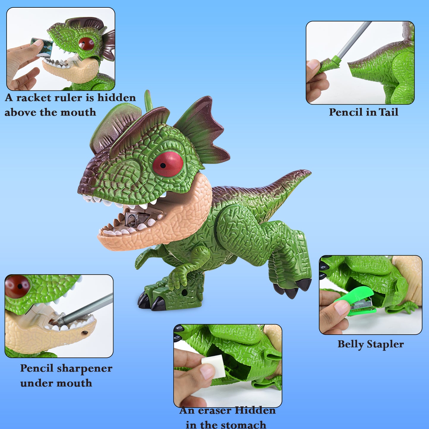 5-In-1 Dinosaur Stationery Gift Set For Kids