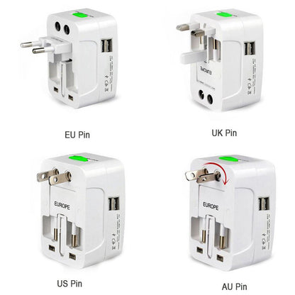 All-In-One Universal Worldwide Travelling Ac Adaptor Plug (Au  Uk  Us  Eu) International Power Charger Electric Usb Power Plug Socket Adapter Converter (1 Pc)