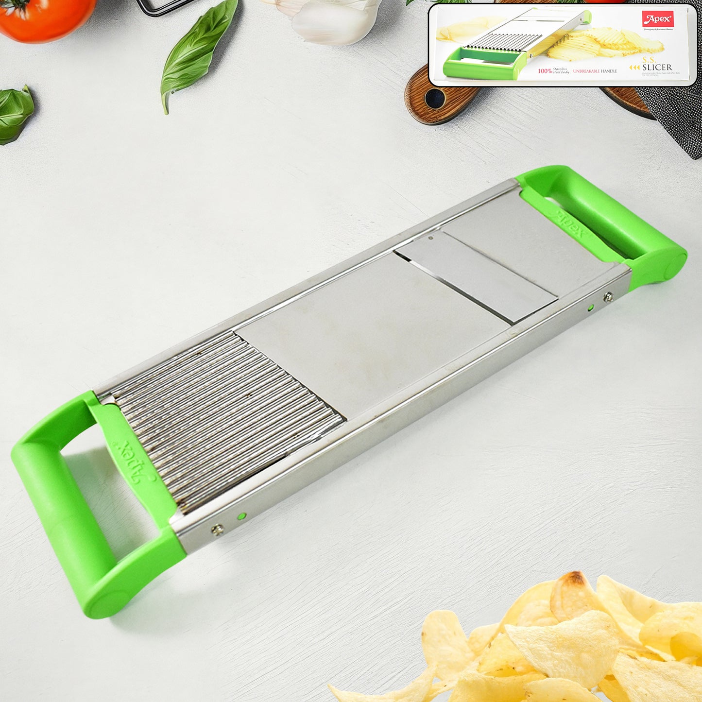 Apexstainless Steel Vegetable Slicer (2-In-1)