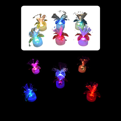 Fiber Optic Light Mini Color Change Led Table Centerpieces  Light Up Candle - Pack Of 6