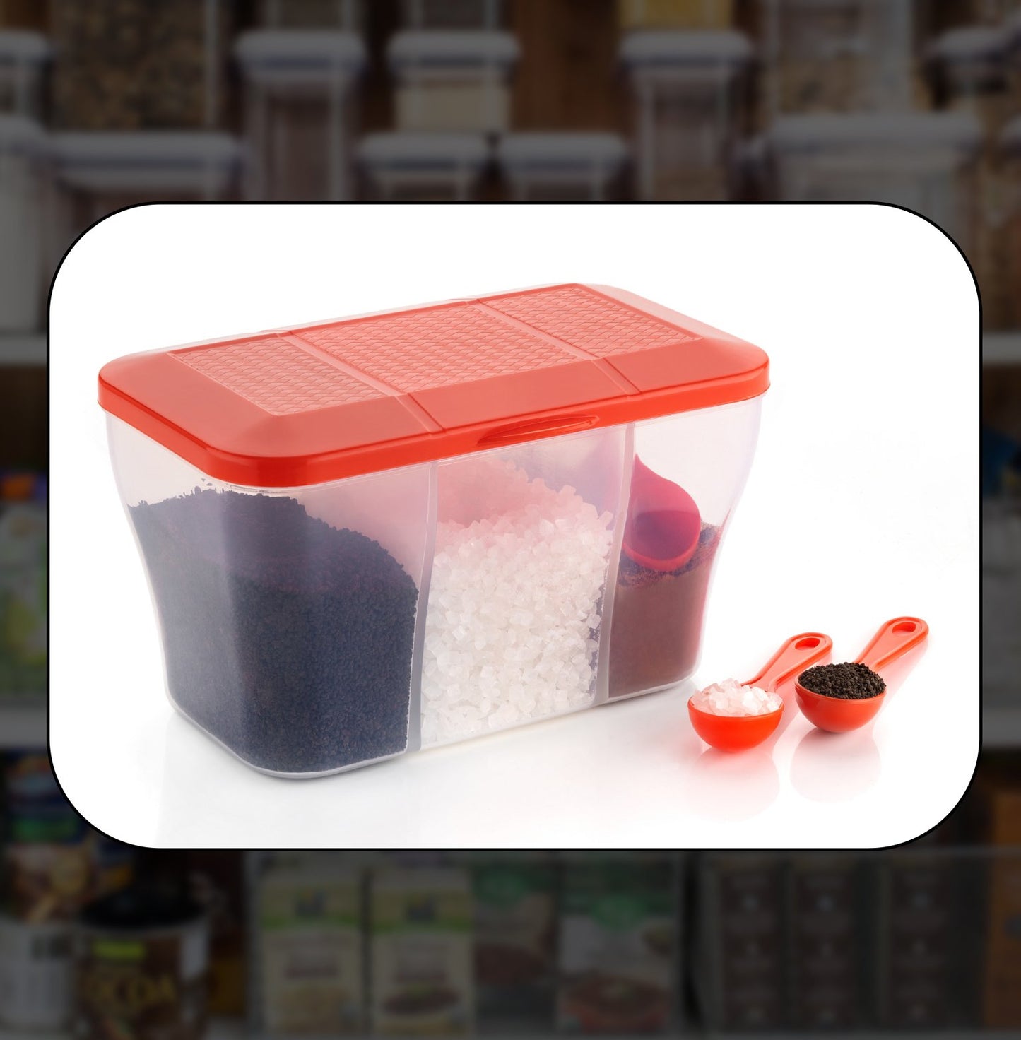 Plastic Square Storage Organiser Container (750Ml Capacity)
