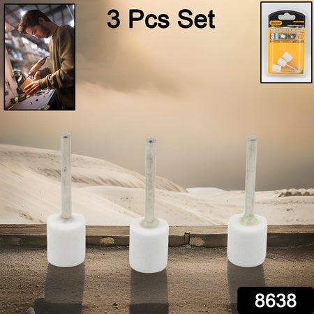 Woolfelt Polishing Buffing Wheels Wool Felt Mounted Polishing Bits (3 Pcs Set)