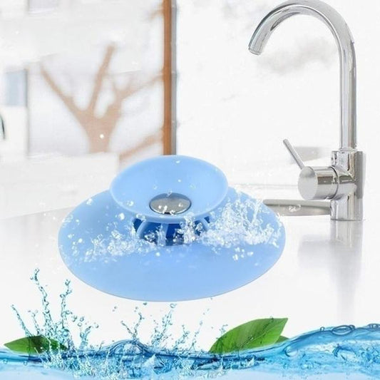 Creative 2-In-1 Silicone Sewer Sink Sealer Cover Drainer (Multicolour)