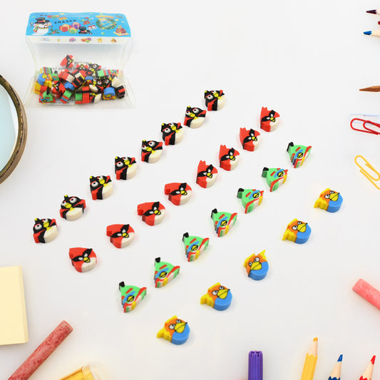 Fancy  Stylish Colorful Erasers Mini Eraser Creative Cute Novelty Eraser For Children Different Designs Eraser Set For Return Gift Birthday Party School Prize (28 Pcs In 1 Packet)