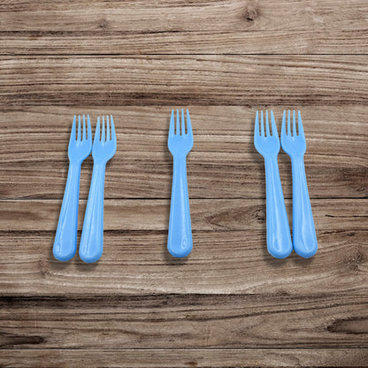 Reusable Premium Heavy Weight Plastic Forks Party Supplies One Size Plastic 5Pc Serving Fork Set For Kitchen Travel Home (5Pc)