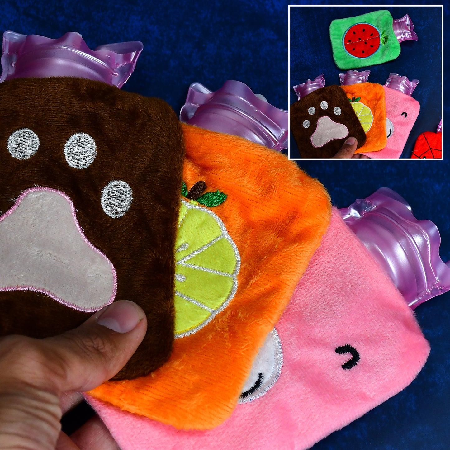Mini 1Pc Mix Design Hot Water Bag For Pain Relief.