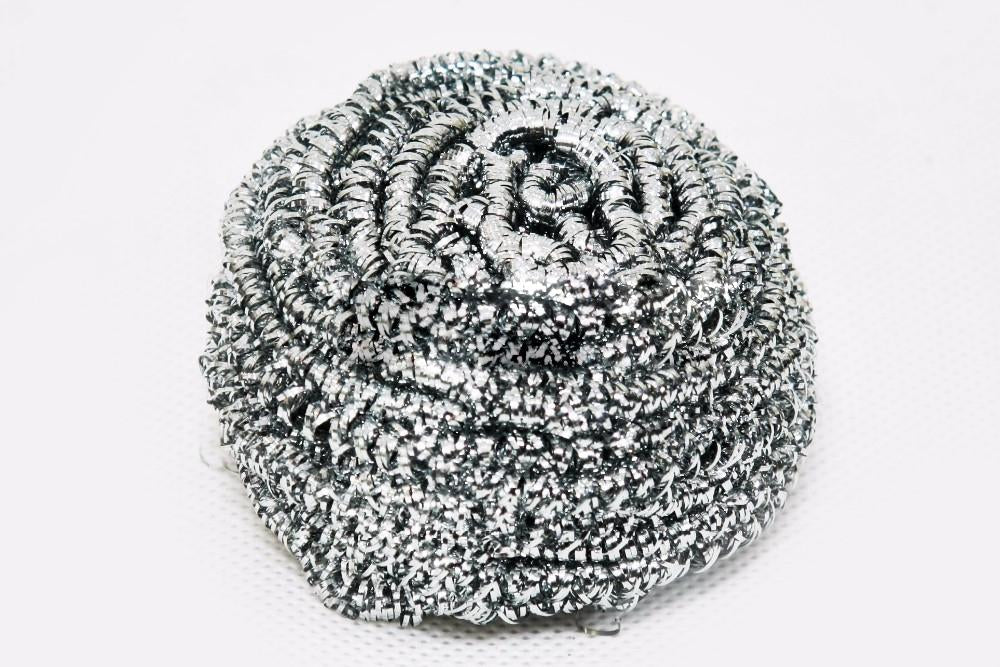 Round Shape Stainless Steel Ball Scrubber (Pack Of 12)
