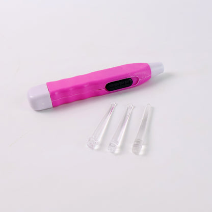 Pinkled Flashlight Earpick With Tweezer (1 Pc)
