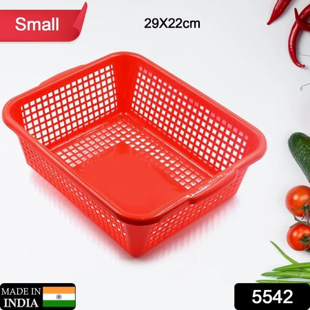 Plastic 1 Pc Kitchen Small Size Dish Rack Drainer Vegetables And Fruits Washing Basket Dish Rack Multipurpose Organizers (29X22Cm Mix Color)