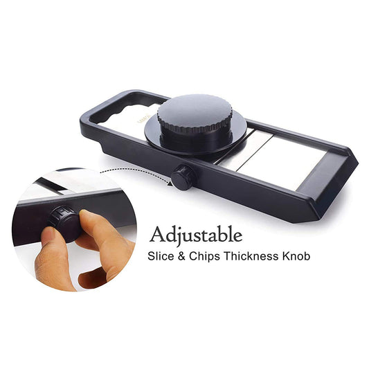 Ganesh Adjustable Plastic Slicer 1-Piece Blacksilver