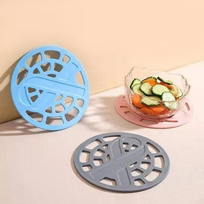 1Pc Silicone Fancy Coaster For Holding Bowls And Utensils Including All Kitchen Purposes.
