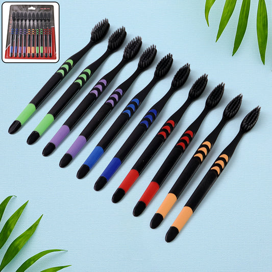 Softtoothbrush With Plastic Round Box For Men And Women Kids Adultsplastic Toothbrush (10 Pcs Set)