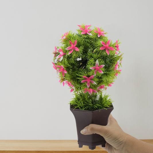 Wildartificial Flower Plants With Cute Pot  Flower Plant For Home Office Decor  Tabletop And Desk Decoration  Artificial Flower For Balcony Indoor Decor Plants For Living Room (1 Pc)