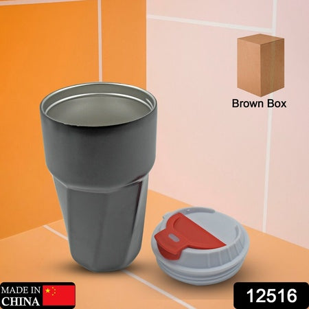 Stainless Steel Vacuum Insulated Travel Mug Car Coffee Mug With Lid Reusable Thermal Cup For Coffee Car Travel Beach Camping Hiking Hunting Fishing Drinks Coffee Tea Mug Outdoor Home Office (1 Pc)