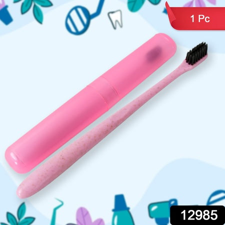 Soft Toothbrush With Toothbrush Cover Cleaner Scraper For Men And Women Kids Adultsplastic Toothbrush Cover  Case  Holder (1 Pc  Mix Color)