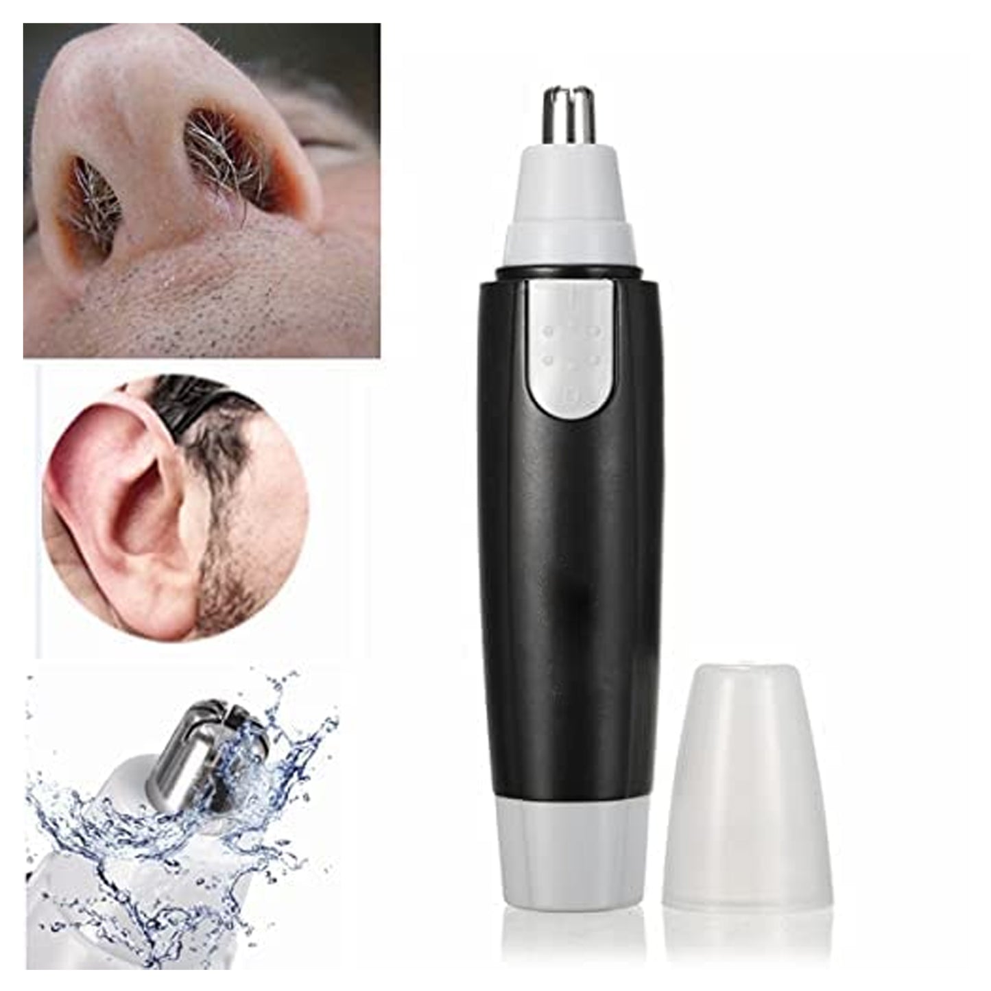 Sharp New Ear And Nose Hair Trimmer Professional Heavy Duty Steel Nose Clipper Battery-Operated.