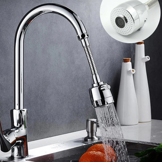 Plastic 360 Degree Rotating Water-Saving Sprinkler Faucet Aeratorfor Easy Clean Sink Water Saving Extension Jet Stream Spray Setting Faucet Splash-Proof Filter Extender Sprayer For Kitchen Bathroom (6 Inch)