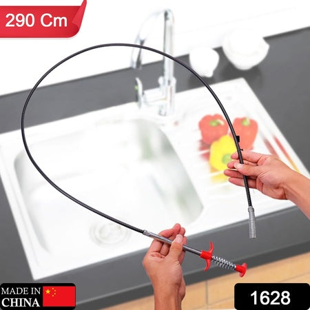 Multifunctional Cleaning Claw Pilpe Cleaner Drainage Block Remover Drain Spring Pipe Dredging Tool Drain Cleaning Tool For Hair Drain Drain Cleaner Sticks Drain Pipe Clearer (290 Cm)