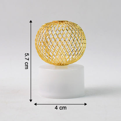 Led Ball Shaped Decorative Light With Mesh Cover (12 Pc  Set)