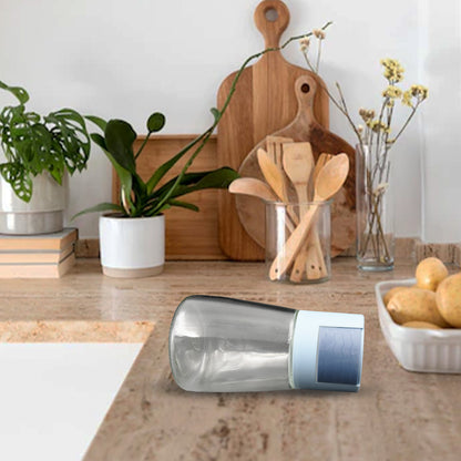 Galss Salt Bottle Salt Dispenser Glass Salt Shaker Pack Of 4 Seasoning Shaker Precise Quantitative 0.5G For Home Cooking Picnic Camping Ration Salt Shakers