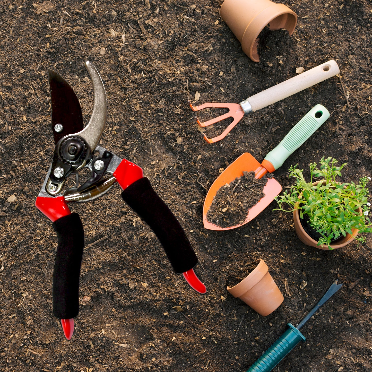 21Cm Red Garden Shears Sharp Cutter Pruners Scissor Pruner.