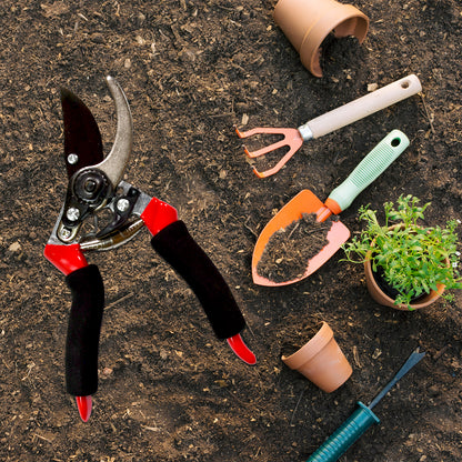 21Cm Red Garden Shears Sharp Cutter Pruners Scissor Pruner.