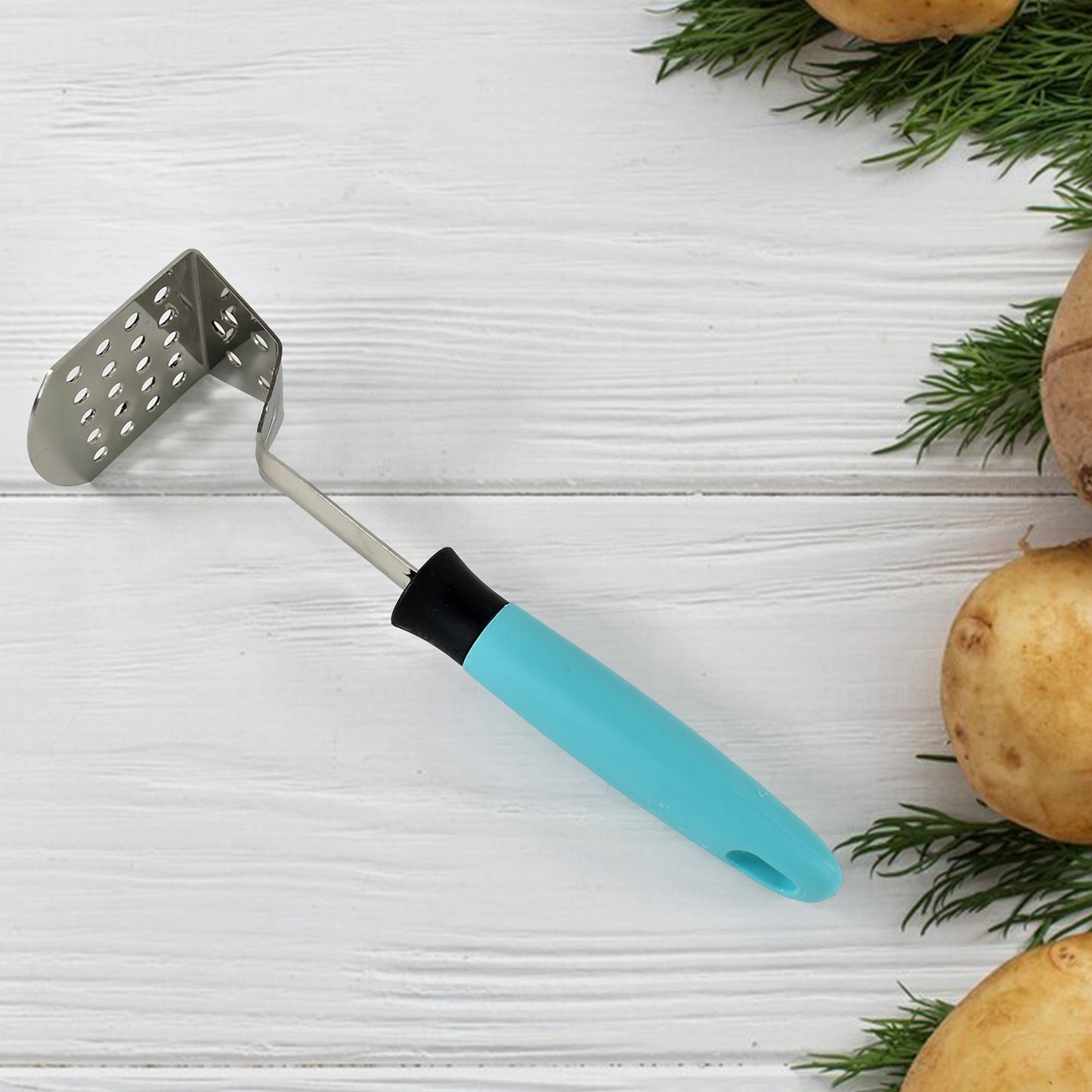 Apexl-Handle Stainless Steel Potato Masher Ergonomic Grip (1 Pc)
