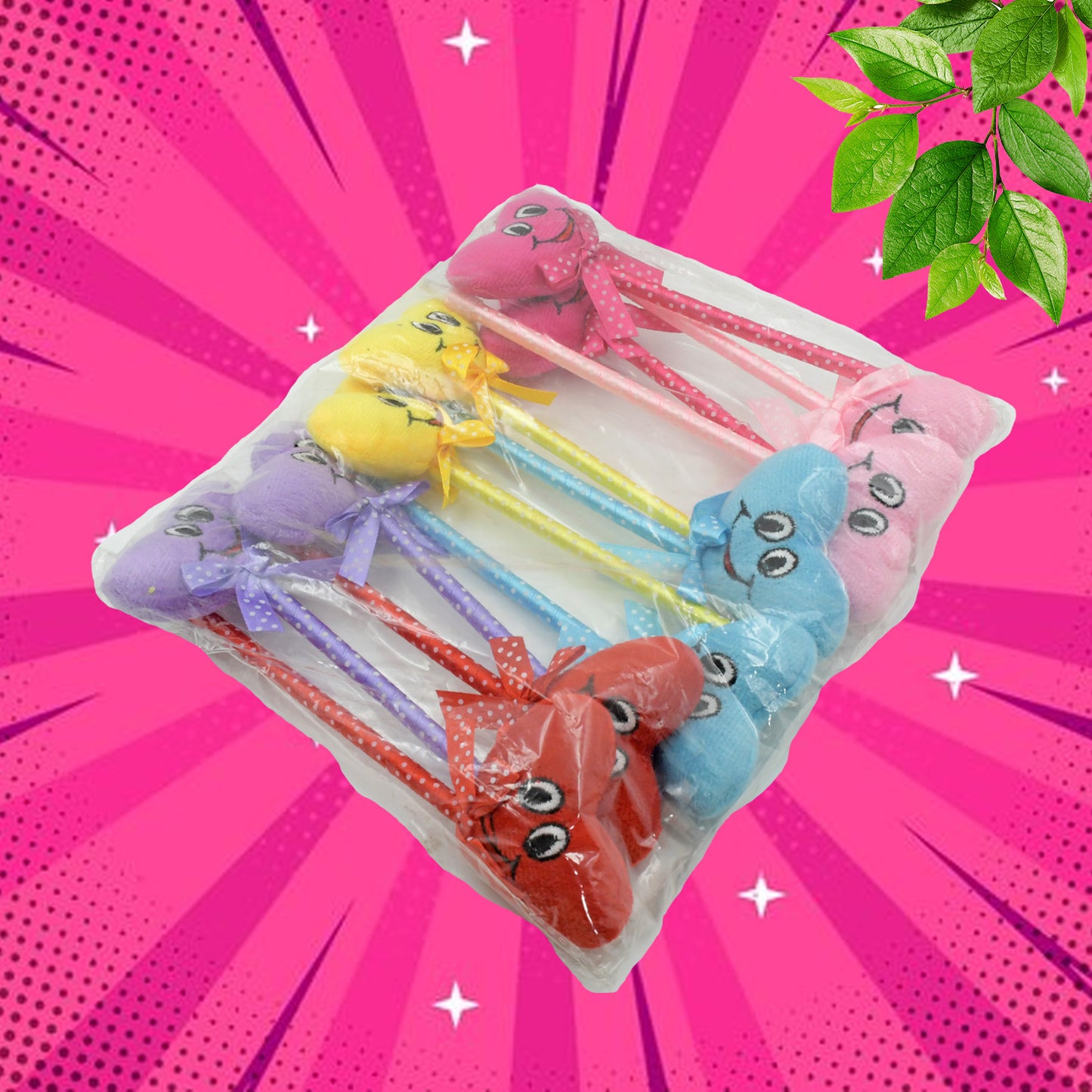 Cute Cartoon Shape  Heart Design Facy Writting Pen Attached Rattle  Ball Pen Smooth Writing For Wedding  Events  Multiuse Pen  Best Pen L Use For Kids (12 Pcs Set Mix Design  Color)