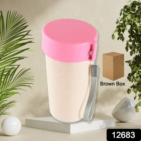 Travel Coffee Cup Portable Water Bottle Wheat Straw Coffee Tea Mug Coffee Mug With Lids For Coffee Tea (300 Ml Approx)