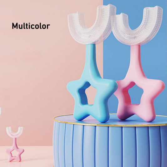 Staru-Shape Silicone Manual Toothbrush (1 Pc)