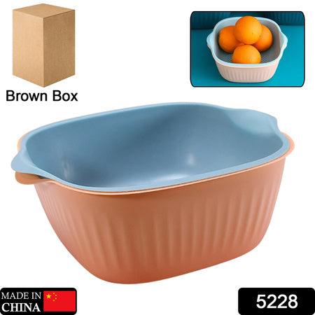 Kitchen Bowl Plastic Washing Bowl And Strainer Drainer Basket For Home  Kitchen Use
