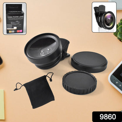 0.45X Camera Lens External Phone Lens Phone Camera Lens (With Color Box  1 Pc)