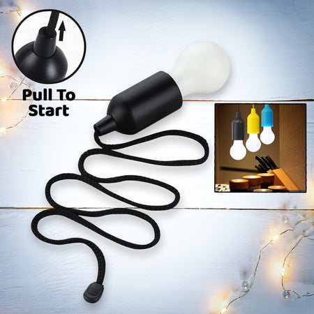1Pcs Led Bulbs Pull Cord Light Led Pull Cord Light Hanging Led Bulb Pull Wire Drawstring Light Bulb Black Led Pendant Lights