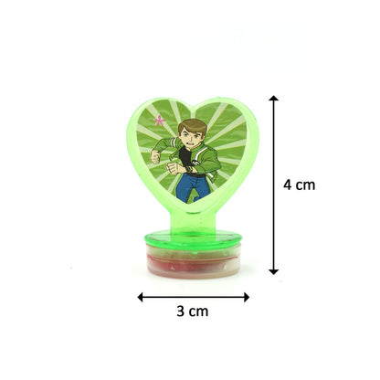 Unique Cartoon Character Heart Shape Stamps 6 Pieces For Kids Motivation And Reward Theme Prefect Gift For Teachers Parents And Students (Multicolor)
