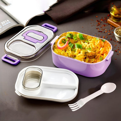 Multi-Functional 1 Set Leakproof Lunch Box With Cutlery  Tumbler