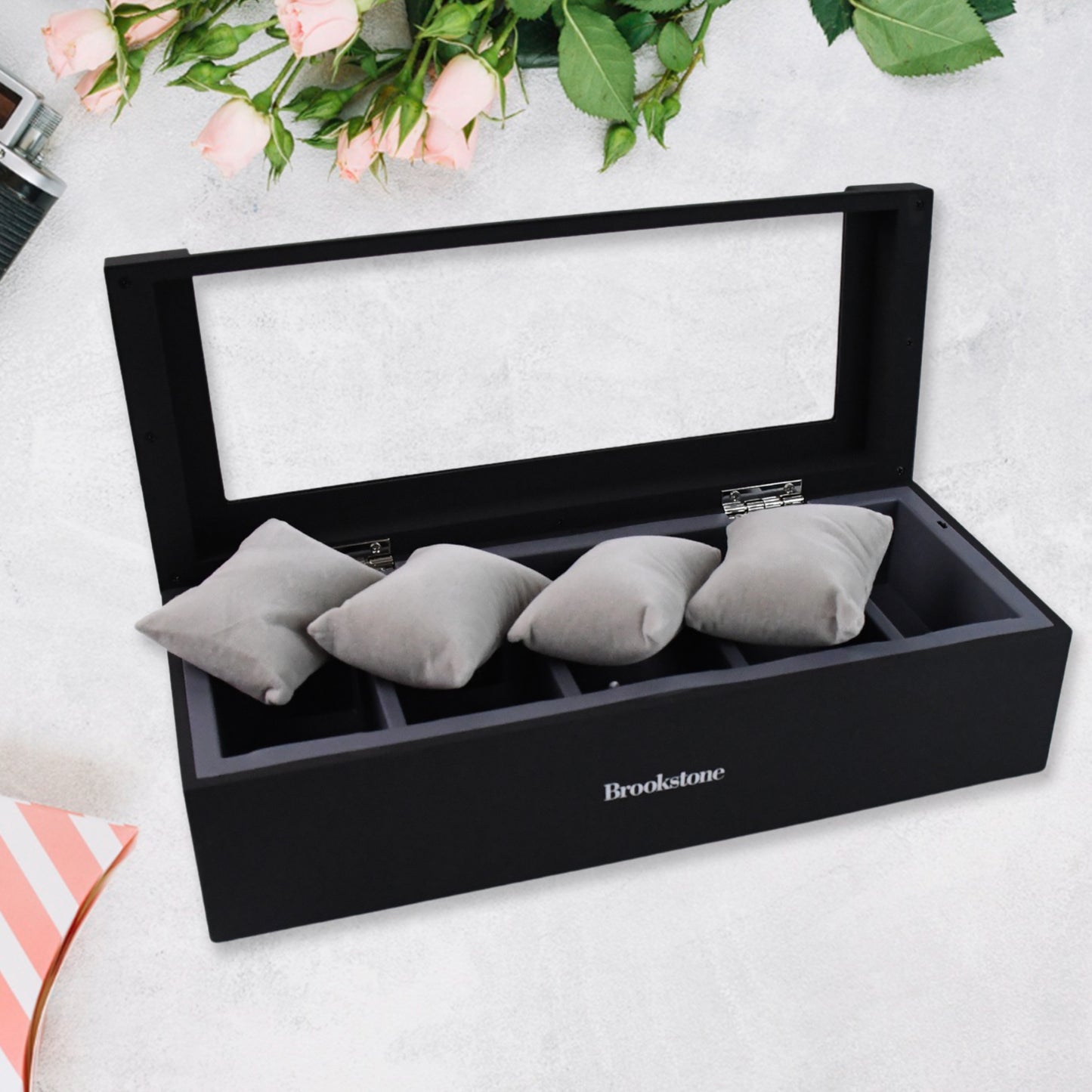 Stylefresh And Simple Girl Earrings Plate Jewellery Box Earrings Ring Multi-Function Jewellery Storage Box