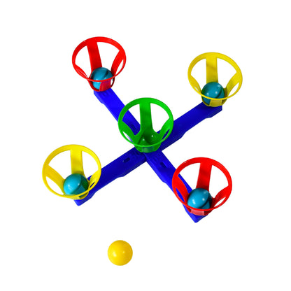 Baskets And Balls Fun Toy For Kids With 5 Basket And 5 Balls.