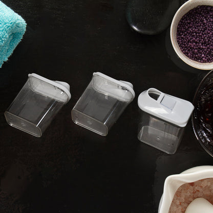 Kitchen Storage Jars  Container Set 3Pc  Transparent Jar Set For Home  Kitchen Use