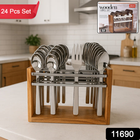 Apexpremium Stainless Steel Cutlery Set (24 Pc)