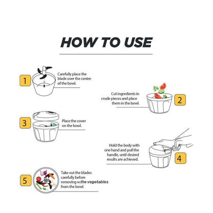 Manual Stainless Steel Compact Extra Sharp Hand Held Vegetable Chopperslicer With 5 Blades (750 Ml)