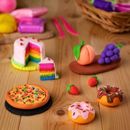 Non-Toxic Creative 50 Dough Clay Mould 5 Different Colors (Pack Of 6 Pcs)