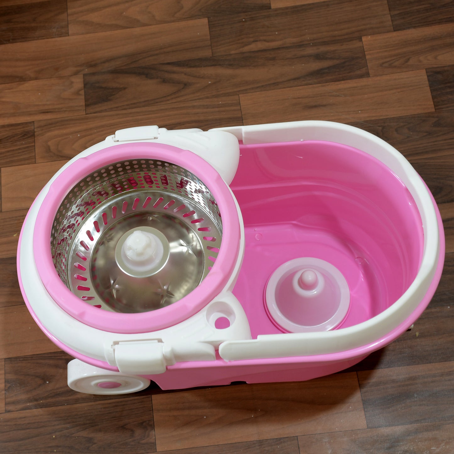 Mop With Bucket For Floor Cleaning With Steel Spin Mop For Floor Cleaning  Floor Cleaner Mop  Spin Mop  Magic Mop  Mop Stick  Spin Mop Set With Bucket Household Office Cleaning Tool Mop