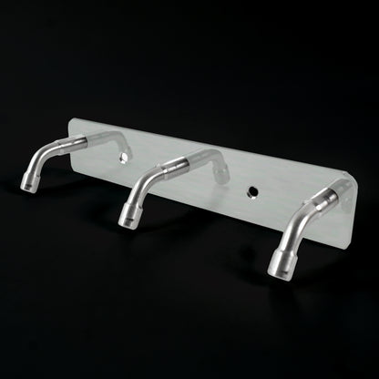 Stainless Steel Wall Mounted Coat 3 Hook Rack (14X3  1 Pc)