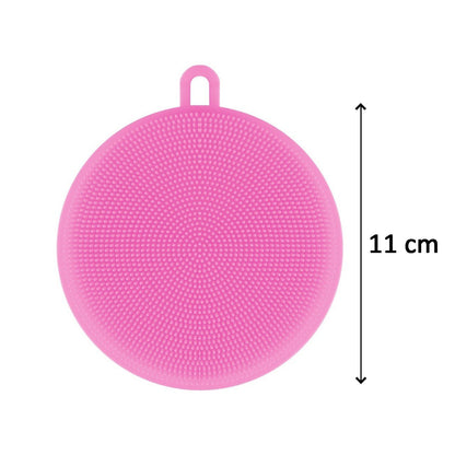 Silicone Dish Scrubber Sponge Mildew Free Non Stick (Mix Color)