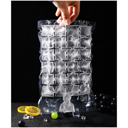Disposable Ice Cube Bags Stackable Easy Release Ice Cube Mold Trays Self-Seal Freezing Makercold Ice Pack Cooler Bag For Cocktail Food Wine