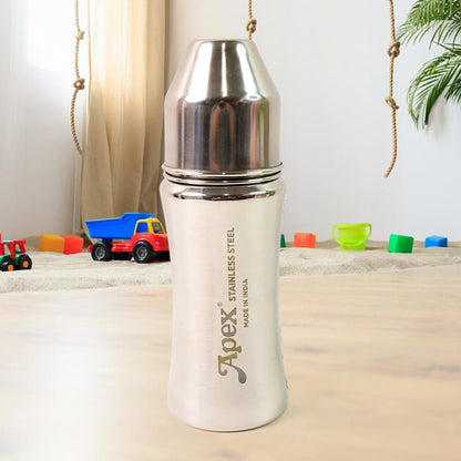 Apexstainless Steel Little Champ Baby Feeding Bottle  (250 Ml)