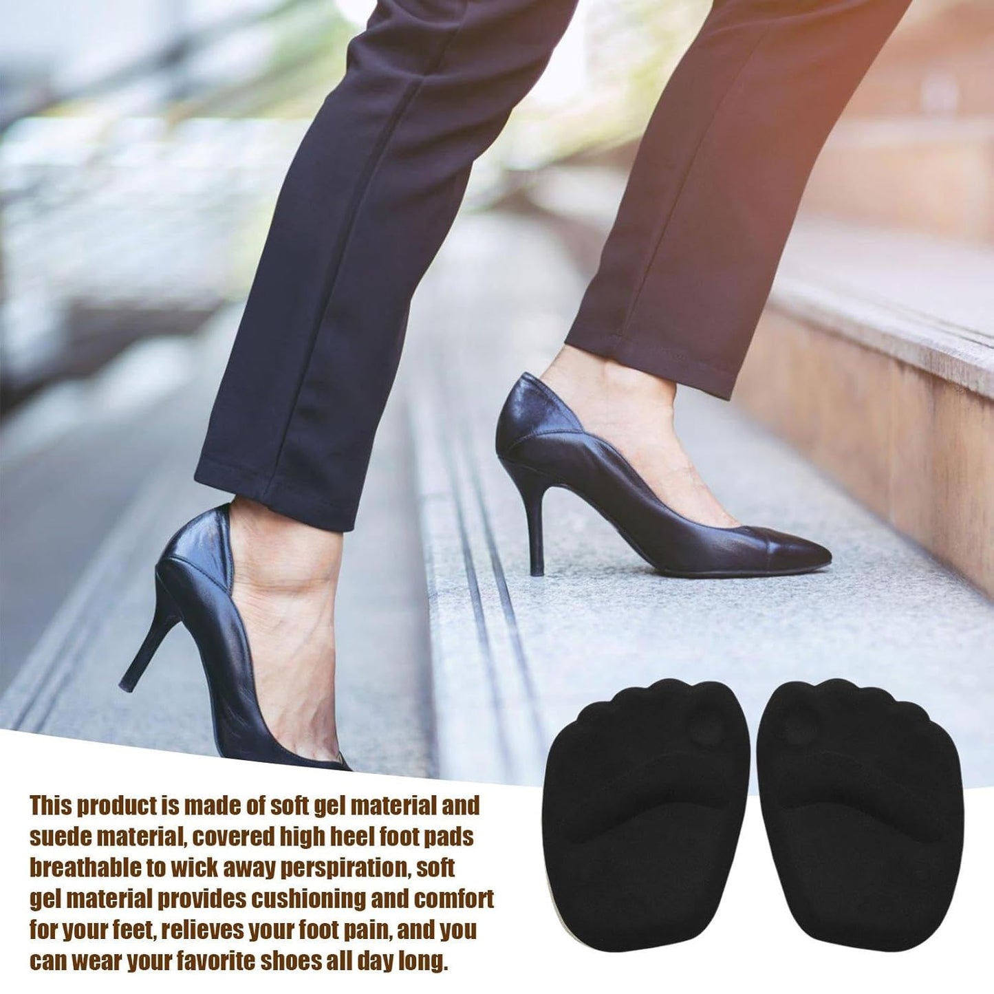 Highshoe Heel Cushion Inserts Non Slip Prevent Calluses Insole Pads (1 Pair)