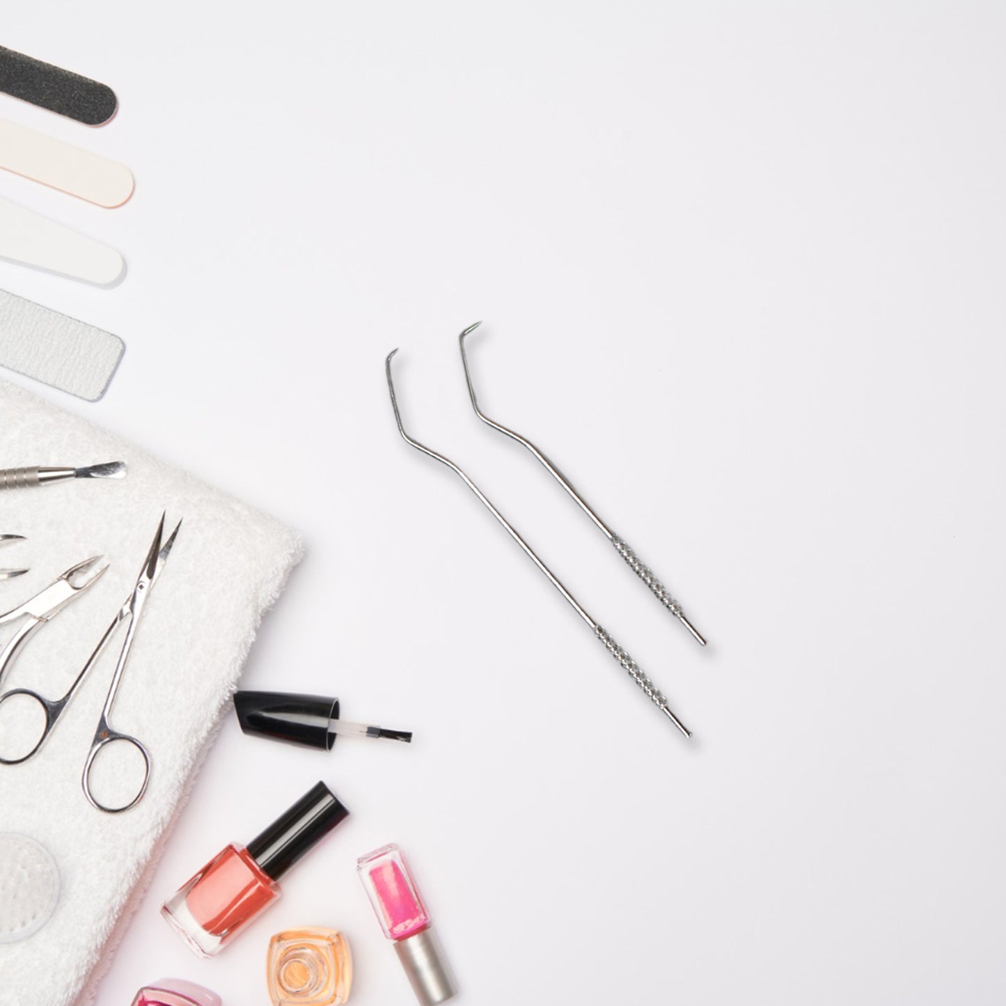 7 In1 Stainless Steel Toothpick Flossier Set (1 Set  With Case)