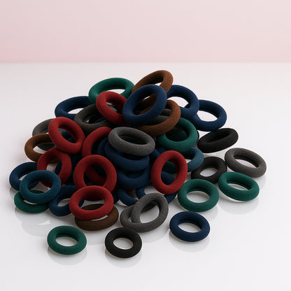 Smallhairbands Bands For Hair Rubber Bands (Pack Of 50  Multicolour)