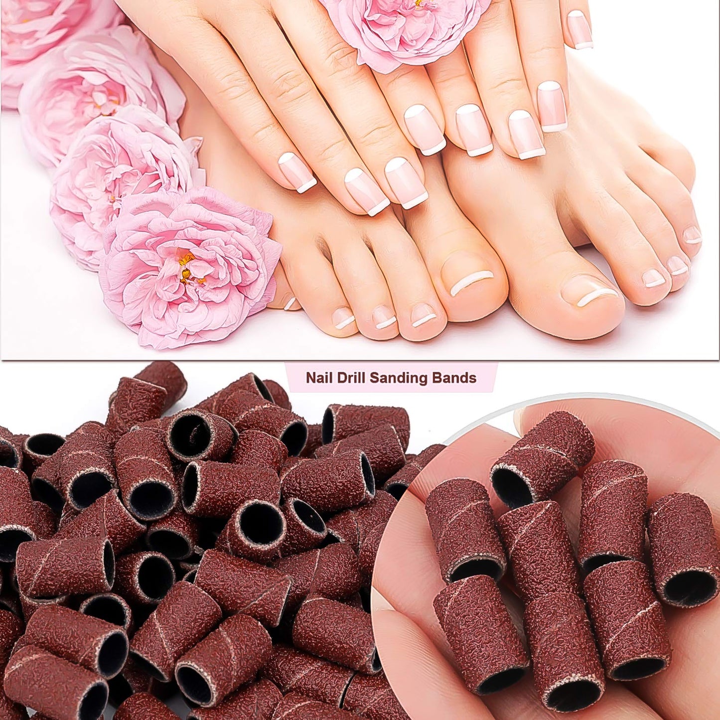 Naildrill Sanding Band Machine Replacement Bits Pedicure Tool (10 Pcs Set)